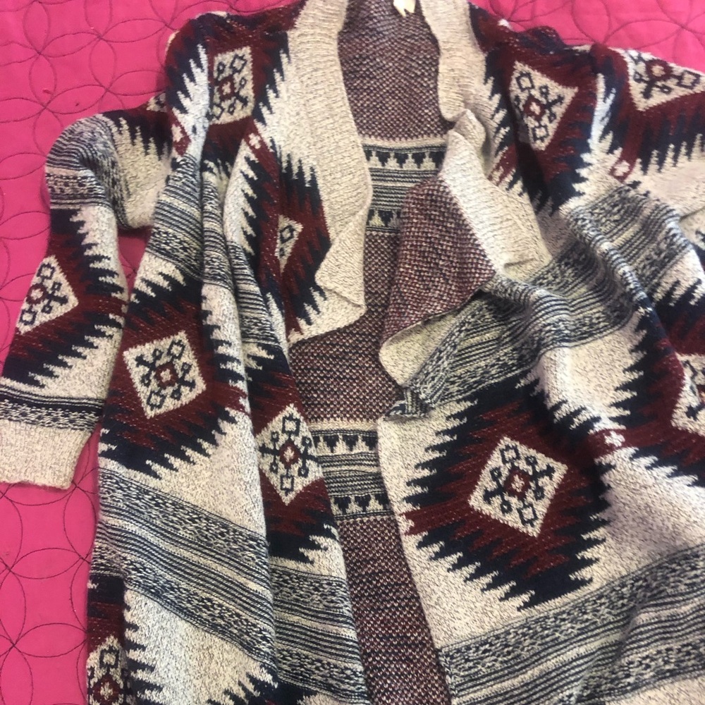 Aztec printed cardigan